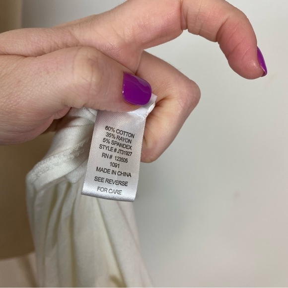 Green Eyed Girl Womens T-Shirt White Mesh Front Knot M - Picture 6 of 6